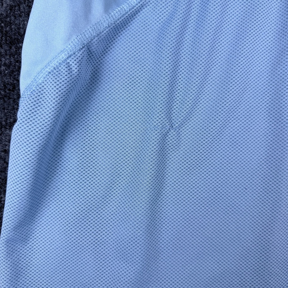 Nike Dri-FIT Miler‎ Running T-Shirt Womens XL Blue Logo Mesh Lined High Low Hem - Picture 10 of 11